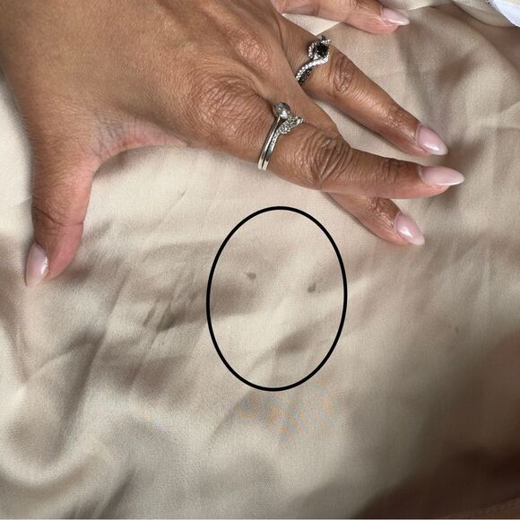 OFF-THE-SHOULDER FLOUNCE SLEEVE EMPIRE WAIST GOWN WITH FRONT SLIT IN CHAMPAGNE - Picture 15 of 16